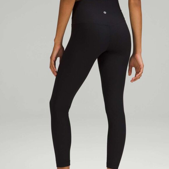 lululemon athletica Pants - Lululemon Align Ribbed High-Rise Pant 28" Black size 4 NWT